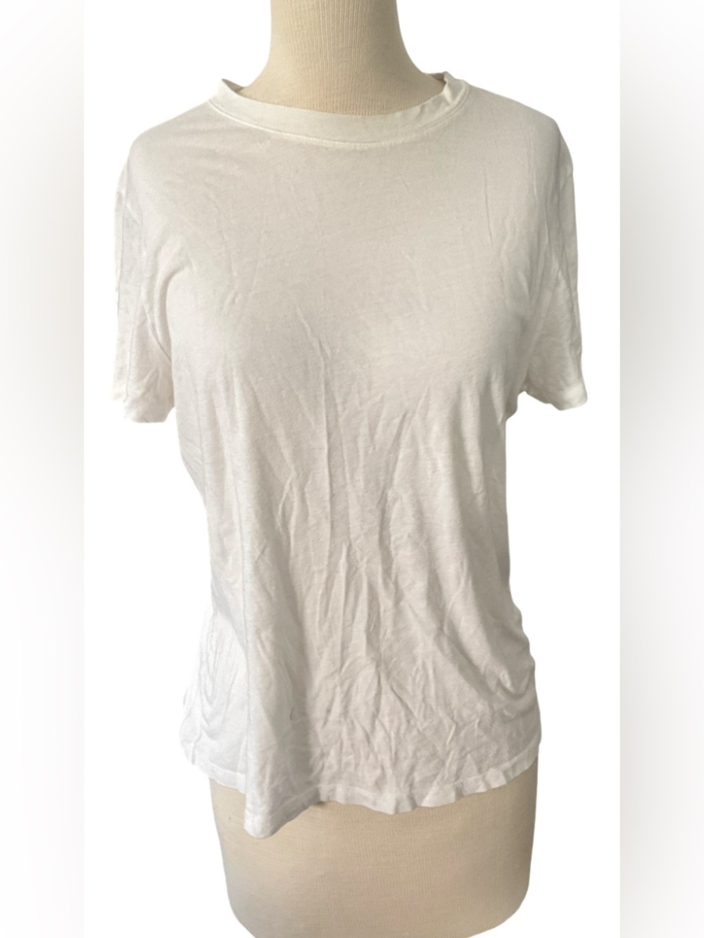 A New Day White Short Sleeve Crew Neck T-Shirt Size L